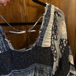 Free People Blue and White Mini Dress